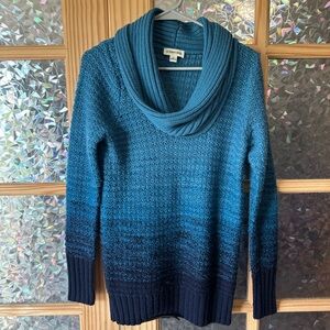 St. John's Bay Blue Ombre Sweater CottageCore Fall Fashion Boho